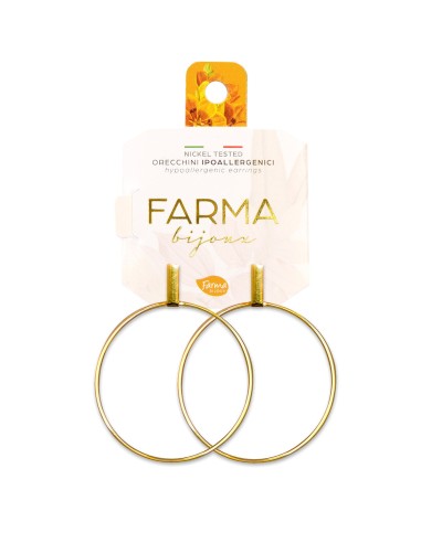 Farma Bijoux Hipoalergene naušnice Hoops, 40 mm