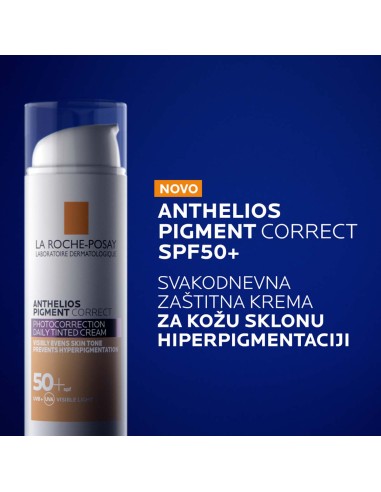 La Roche-Posay Anthelios Pigment Correct SPF50+ Svakodnevni korektivni proizvod za zaštitu od sunca za hiperpigmentaciju La Roche-Posay Anthelios Pigment Correct SPF50+ Svakodnevni korektivni proizvod za zaštitu od sunca za hiperpigmentaciju