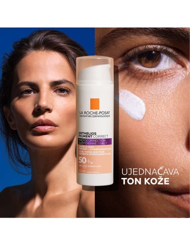 La Roche-Posay Anthelios Pigment Correct SPF50+ Svakodnevni korektivni proizvod za zaštitu od sunca za hiperpigmentaciju La Roche-Posay Anthelios Pigment Correct SPF50+ Svakodnevni korektivni proizvod za zaštitu od sunca za hiperpigmentaciju