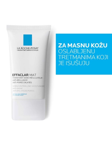 La Roche-Posay Effaclar Mat Hidratantna njega za lice s mat-efektom protiv sjaja, sebuma i proširenih pora La Roche-Posay Effaclar Mat Hidratantna njega za lice s mat-efektom protiv sjaja, sebuma i proširenih pora