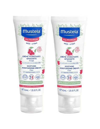 Mustela Umirujuća hidratantna krema za lice 1+1 PROMO