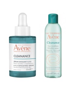Avene Cleanance A.H.A Serum za eksfolijaciju + Micelarna voda za čišćenje Promo pakiranje