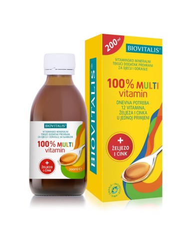 Biovitalis 100% Multivitamin Tekući dodatak prehrani