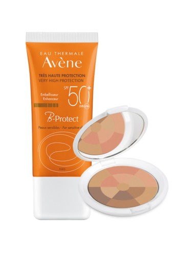 Avene Sun B protect SPF50+ fluid + Couvrance mozaik puder brončani Promo pakiranje