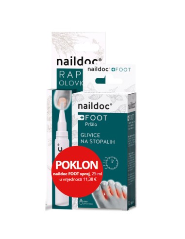 Naildoc Rapid Olovka gljivice na noktima + Foot sprej atletsko stopalo Promo pakiranje