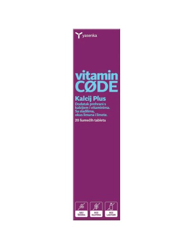 Yasenka Vitamin Code Kalcij Plus šumeće tablete