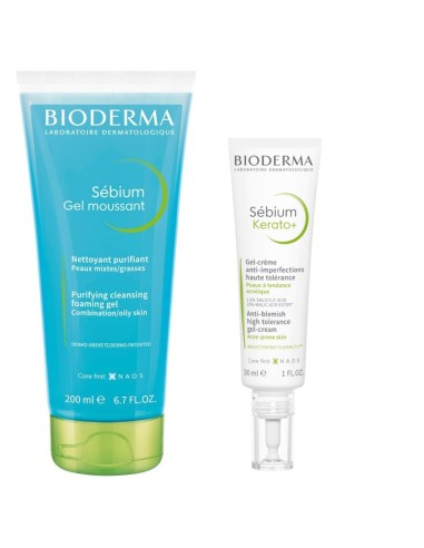 Bioderma Sebium pjenušavi gel + Kerato+ gel krema