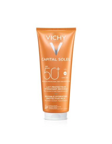 Vichy Capital Soleil Hidratantno mlijeko za zaštitu od sunca za lice i tijelo SPF50+ Obiteljsko pakiranje