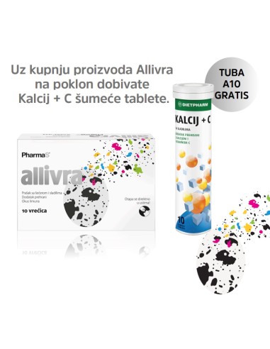 PharmaS Allivra vrećice + Kalcij + C šumeće tablete a10 na POKLON