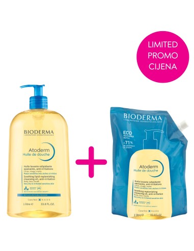 Bioderma Atoderm Ulje za tuširanje + Refill Promo pakiranje