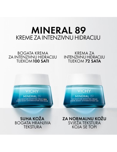 Vichy Mineral 89 Krema za intenzivnu hidraciju za sve tipove kože Vichy Mineral 89 Krema za intenzivnu hidraciju za sve tipove kože