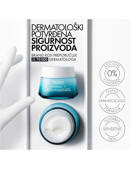 Vichy Mineral 89 Krema za intenzivnu hidraciju za sve tipove kože Vichy Mineral 89 Krema za intenzivnu hidraciju za sve tipove kože