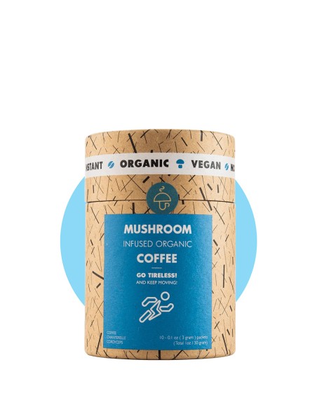 Mushroom Cups Go Tireless organska instant kava sa Cordycepsom i Lisičarkama Mushroom Cups Go Tireless organska instant kava sa Cordycepsom i Lisičarkama