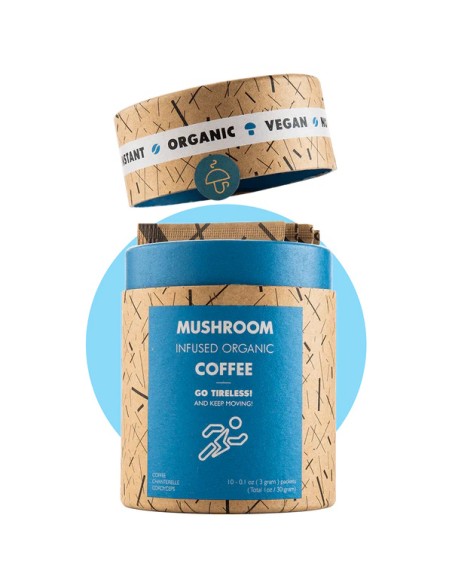 Mushroom Cups Go Tireless organska instant kava sa Cordycepsom i Lisičarkama