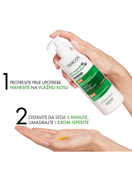 Vichy Dercos Šampon protiv prhuti DS - 2 u 1: Dermokozmetički šampon i regenerator