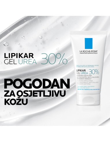 La Roche-Posay Lipikar gel s 30% ureje za ciljanu primjenu na suha i gruba područja kože La Roche-Posay Lipikar gel s 30% ureje za ciljanu primjenu na suha i gruba područja kože