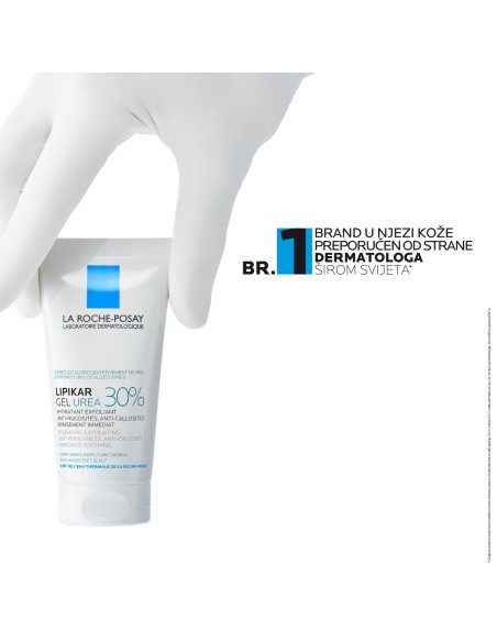 La Roche-Posay Lipikar gel s 30% ureje za ciljanu primjenu na suha i gruba područja kože La Roche-Posay Lipikar gel s 30% ureje za ciljanu primjenu na suha i gruba područja kože