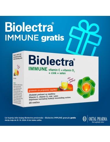 Hermes Biolectra Immune šumeće granule POKLON uz Biolectra proizvode