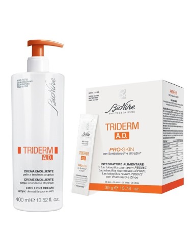 Bionike Triderm A.D. Emollient Cream + Bionike Triderm A.D. Pro Skin dermobiotik Promo pakiranje