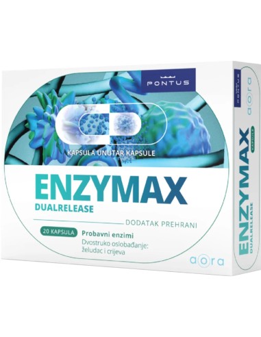 Pontus Pharma Enzymax DualRelease kapsule, dodatak prehrani