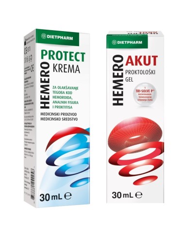 Dietpharm Hemero protect krema + POKLON Akut gel