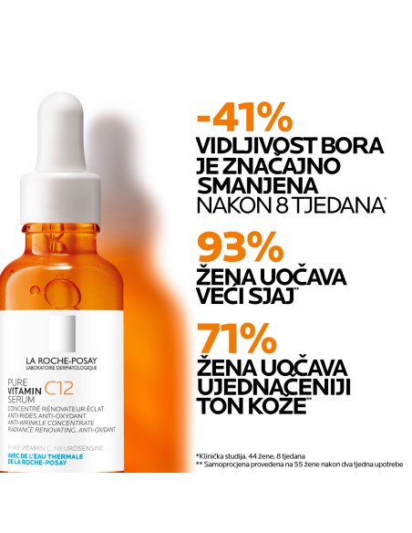 La Roche-Posay Pure Vitamin C12 Serum protiv bora za vraćanje sjaja La Roche-Posay Pure Vitamin C12 Serum protiv bora za vraćanje sjaja