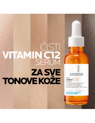 La Roche-Posay Pure Vitamin C12 Serum protiv bora za vraćanje sjaja La Roche-Posay Pure Vitamin C12 Serum protiv bora za vraćanje sjaja