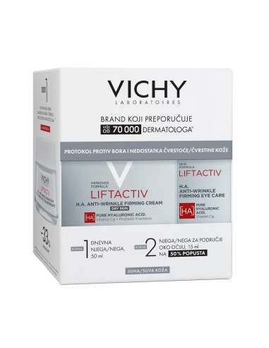 Vichy Liftactiv H.A. Anti-Wrinkle protokol protiv bora i nedostatka čvrstoće za suhu kožu Promo Pakiranje