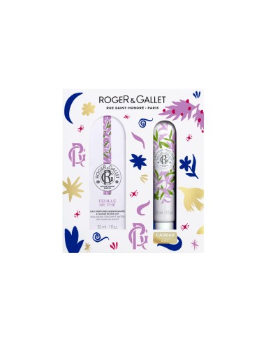 Roger & Gallet Set 2024 Duo List čaja mirisna vodica + krema za ruke Promo pakiranje