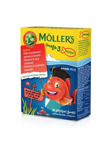 Mollers Omega 3 Junior Ribice Jagoda bomboni