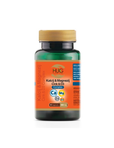 Hug Your Life Kalcij, Magnezij, Cink, D3 Complex kapsule Hug Your Life Kalcij, Magnezij, Cink, D3 Complex kapsule