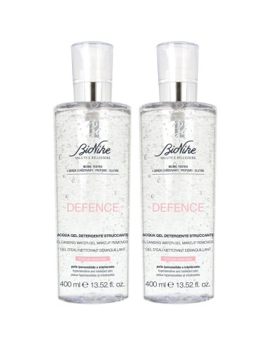 Bionike Defence Esencijalna vodena gelirana otopina (Cleansing water-gel makeup remover) 1+1 Promo pakiranje