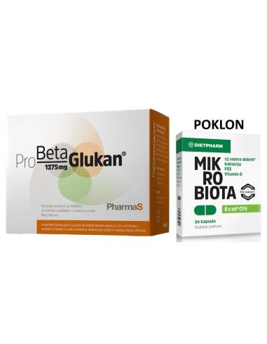 PharmaS Pro Beta Glukan 1275 mg vrećice +POKLON Mikrobiota