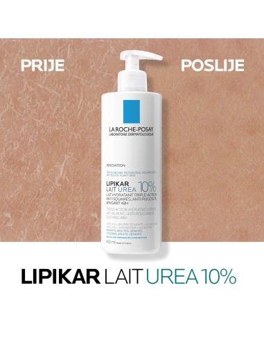La Roche-Posay Lipikar Lait Urea 10% Hidratacijski losion s trostrukim djelovanjem za vrlo suhu i hrapavu kožu