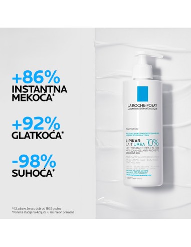 La Roche-Posay Lipikar Lait Urea 10% Hidratacijski losion s trostrukim djelovanjem za vrlo suhu i hrapavu kožu