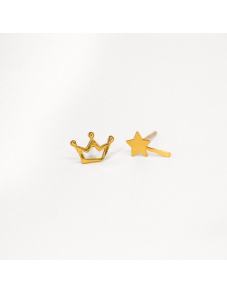 Farma Bijoux Hipoalergene naušnice Magic Wand and Crown 8 mm Farma Bijoux Hipoalergene naušnice Magic Wand and Crown 8 mm