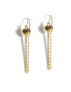 Farma Bijoux Hipoalergene naušnice Pendant Heart Golden Threads 50 mm 2