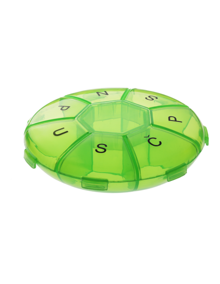 Mediblink Tjedni dozator za tablete Lotus 1x/dan crveni/zeleni M024/M025 Mediblink Tjedni dozator za tablete Lotus 1x/dan crveni/zeleni M024/M025