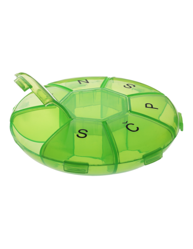 Mediblink Tjedni dozator za tablete Lotus 1x/dan crveni/zeleni M024/M025 Mediblink Tjedni dozator za tablete Lotus 1x/dan crveni/zeleni M024/M025