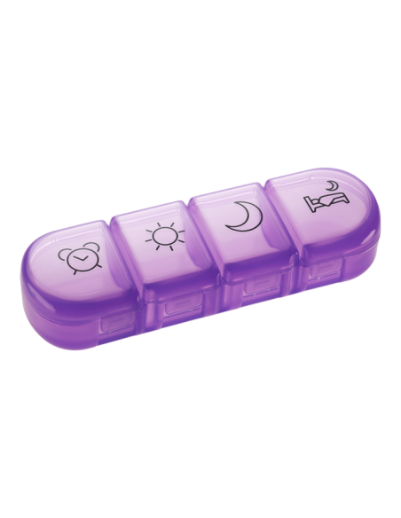 Mediblink Dnevni dozator za tablete Stela mini 4x/dan ljubičasti/plavi M030/M031 Mediblink Dnevni dozator za tablete Stela mini 4x/dan ljubičasti/plavi M030/M031