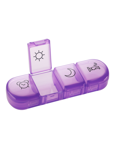 Mediblink Dnevni dozator za tablete Stela mini 4x/dan ljubičasti/plavi M030/M031