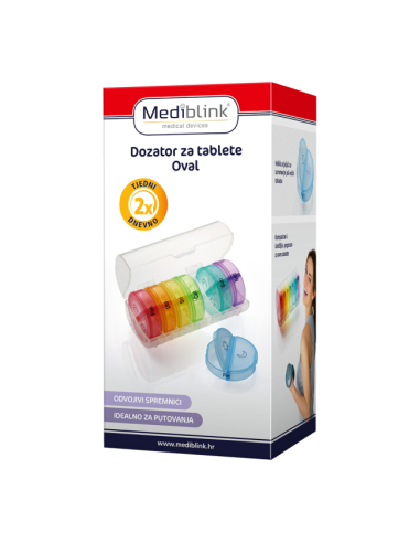 Mediblink Tjedni dozator za tablete Oval 2x/dan M029