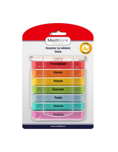 Mediblink Tjedni dozator za tablete Stela 4x/dan M02