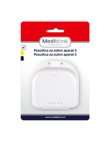 Mediblink Posudica za zubni aparat S bijela/žuta/plava M040/M041/M042 Mediblink Posudica za zubni aparat S bijela/žuta/plava M040/M041/M042