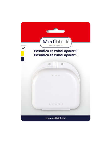 Mediblink Posudica za zubni aparat S bijela/žuta/plava M040/M041/M042 Mediblink Posudica za zubni aparat S bijela/žuta/plava M040/M041/M042