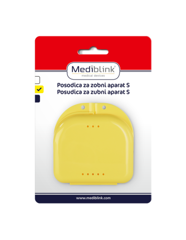 Mediblink Posudica za zubni aparat S bijela/žuta/plava M040/M041/M042 Mediblink Posudica za zubni aparat S bijela/žuta/plava M040/M041/M042