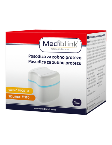 Mediblink Posudica za zubnu protezu plava M039