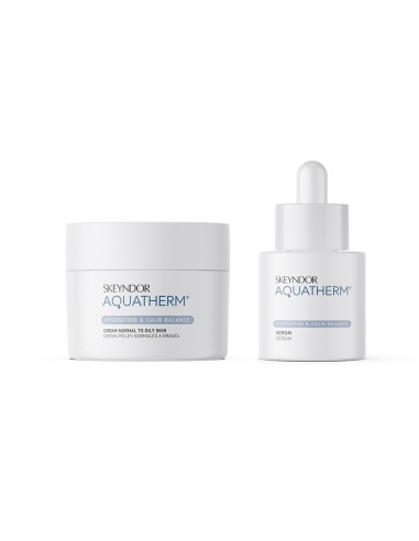 Skeyndor Aquatherm Travel komplet N/M koža krema 15 ml + serum 10 ml