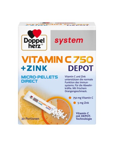 Doppelherz System Vitamin C 750 + Cink Depo Direkt vrećice