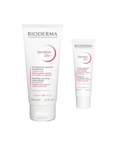 Bioderma Sensibio DS+ gel za čišćenje lica + umirujuća krema Promo pakiranje 2